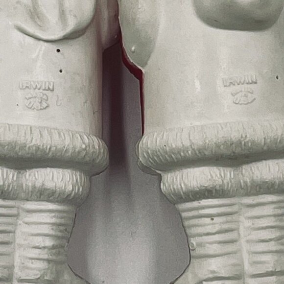 2 Vintage Irwin Standing Christmas Santa Claus w Gifts & Toy Sack Plastic 4" - Picture 9 of 16